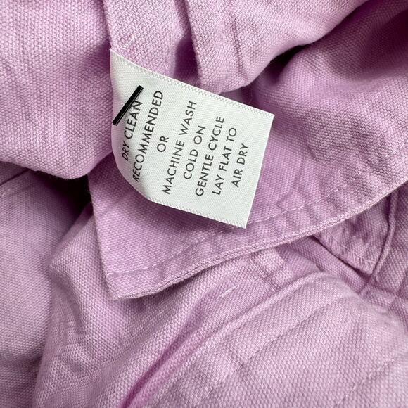 Apiece Apart Merida High Rise Cotton Pants Straight Leg Lavender Spring Summer 2 - Picture 9 of 11